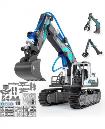 Excavator Toy 3 in-1 Robotic Arm Kit with Hydraulic & Pneumatic Systems and Replaceable Fire Engine/Grab Arm Science Kit for ...