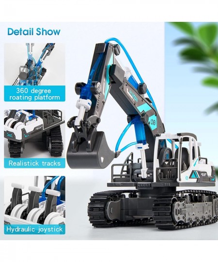 Excavator Toy 3 in-1 Robotic Arm Kit with Hydraulic & Pneumatic Systems and Replaceable Fire Engine/Grab Arm Science Kit for ...