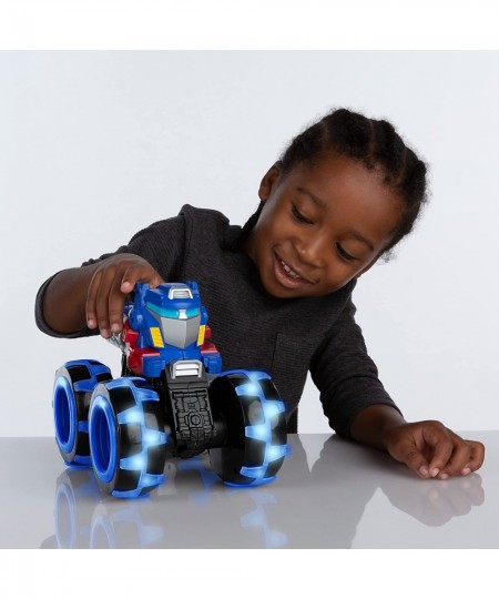 Transformers Optimus Prime Monster Treads – Monster Trucks with Light Up Wheels – Transformers Toy – Girls and Boys Ages 3 Ye...