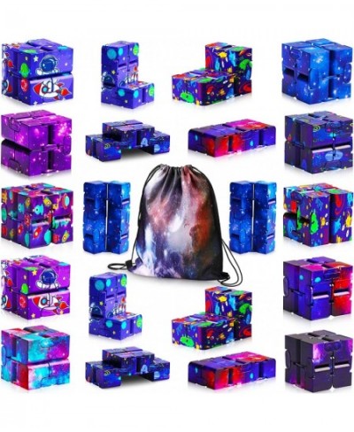 20 Pcs Galaxy Infinity Cubes Bulk Fidgets Toys Gifts Space Astronaut Sensory Stress Anxiety Relief Universe Hand Mini Kill Ti...