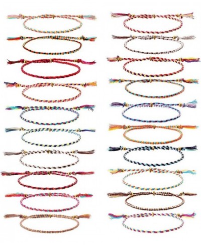 20 Pieces Nepal Woven Friendship Bracelets Adjustable Handmade Ethnic Boho Colorful Braided Bracelets for Adults Teen $17.58 ...