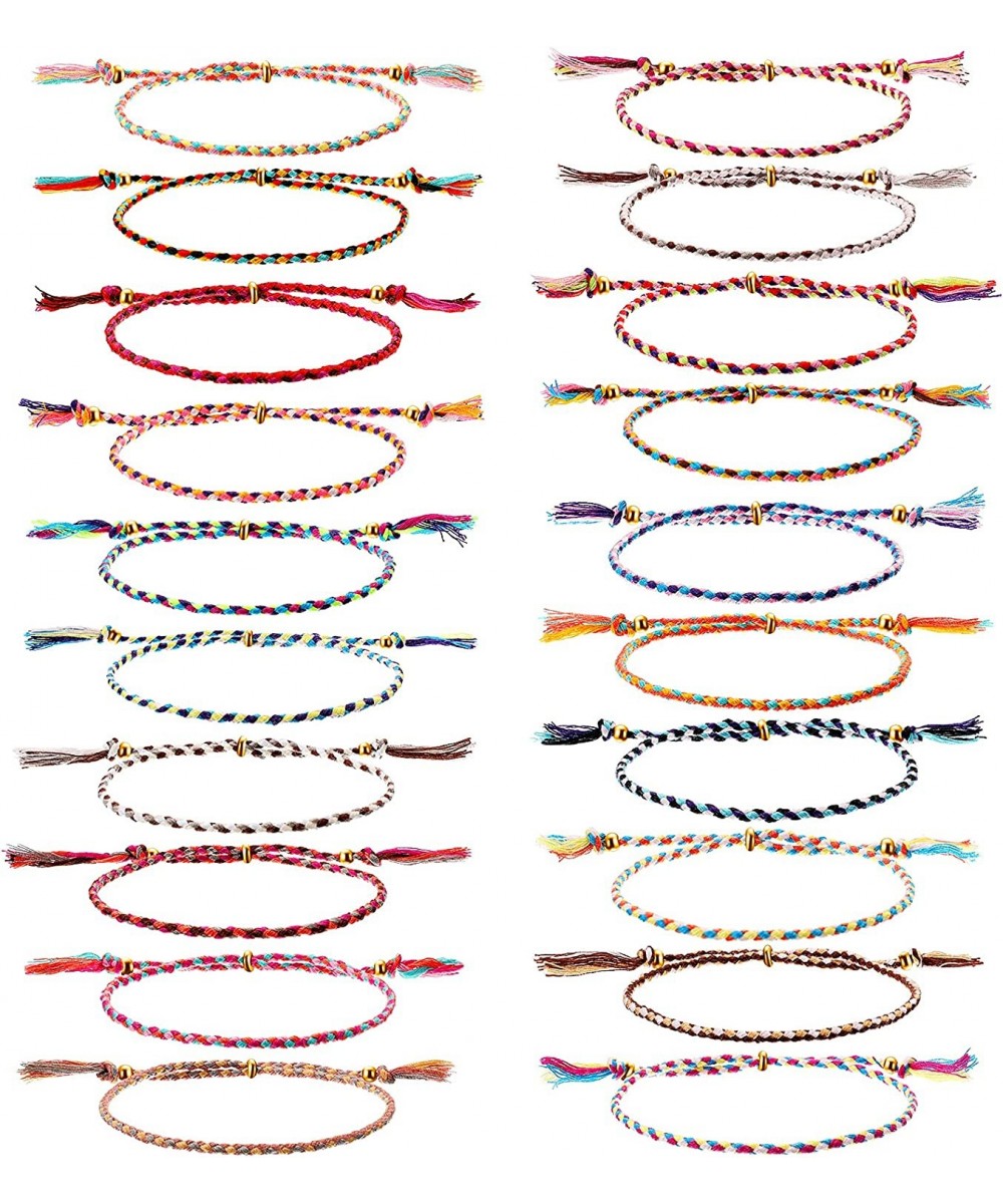 20 Pieces Nepal Woven Friendship Bracelets Adjustable Handmade Ethnic Boho Colorful Braided Bracelets for Adults Teen $17.58 ...