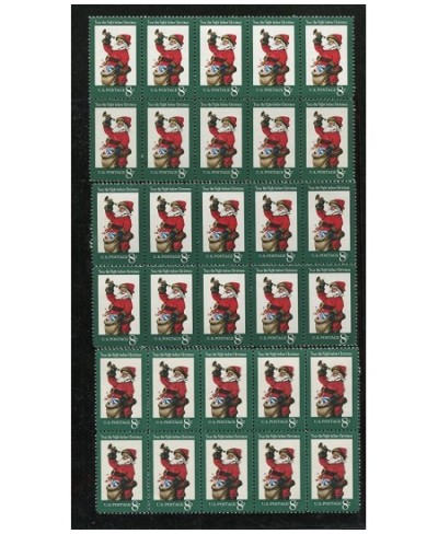 VINTAGE CHRISTMAS ~ SANTA CLAUS WITH BAG AND HORN ~ 30 STAMPS TOTAL (8¢ US Postage Stamps) Scott 1472 $23.08 - Collectibles D...