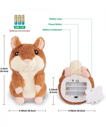 Toddlers Toys for 2 3 Year Old Talking Hamster Repeats What You Say Talking Interactive Toy Repeating Birthday Gift Kids Toys...