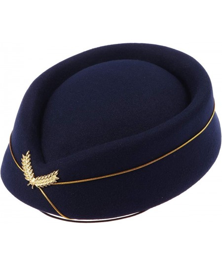 Air Hostess Hat Stewardess Hat Flight Attendant Hat Stewardess Cap for Costume Cosplay Costume Accessories - Navy Blue $27.02...