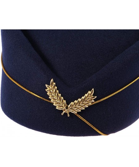 Air Hostess Hat Stewardess Hat Flight Attendant Hat Stewardess Cap for Costume Cosplay Costume Accessories - Navy Blue $27.02...