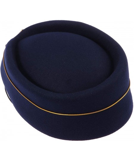 Air Hostess Hat Stewardess Hat Flight Attendant Hat Stewardess Cap for Costume Cosplay Costume Accessories - Navy Blue $27.02...