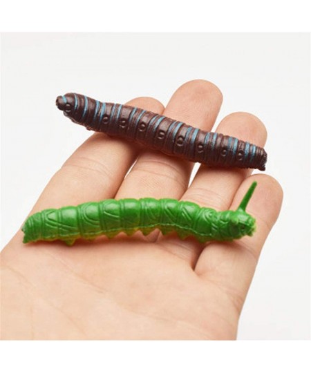 Fake Worm Crawling Insects 12 Pcs/Lot Simulation Caterpillar for Educational Learning Toys Halloween Prank Joke Toy for Kids ...