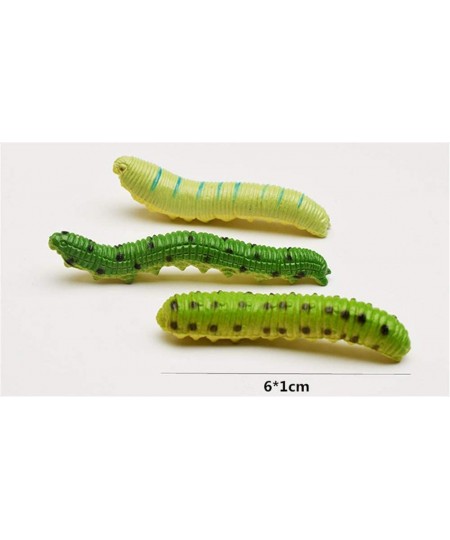 Fake Worm Crawling Insects 12 Pcs/Lot Simulation Caterpillar for Educational Learning Toys Halloween Prank Joke Toy for Kids ...