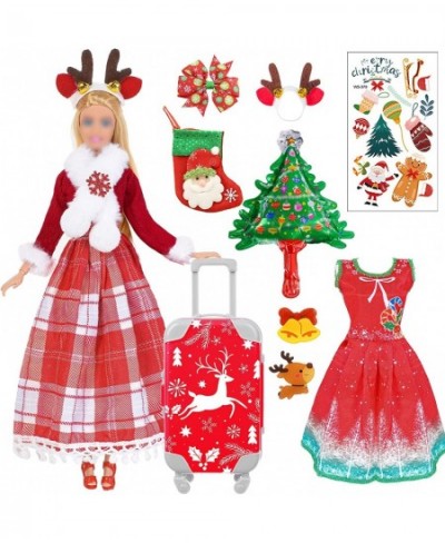 Doll Accessories Doll Clothes and Accessories Dolls Christmas Costume Set Doll Travel Set Fit for 11.5 Inch Girl Doll(2 Doll ...