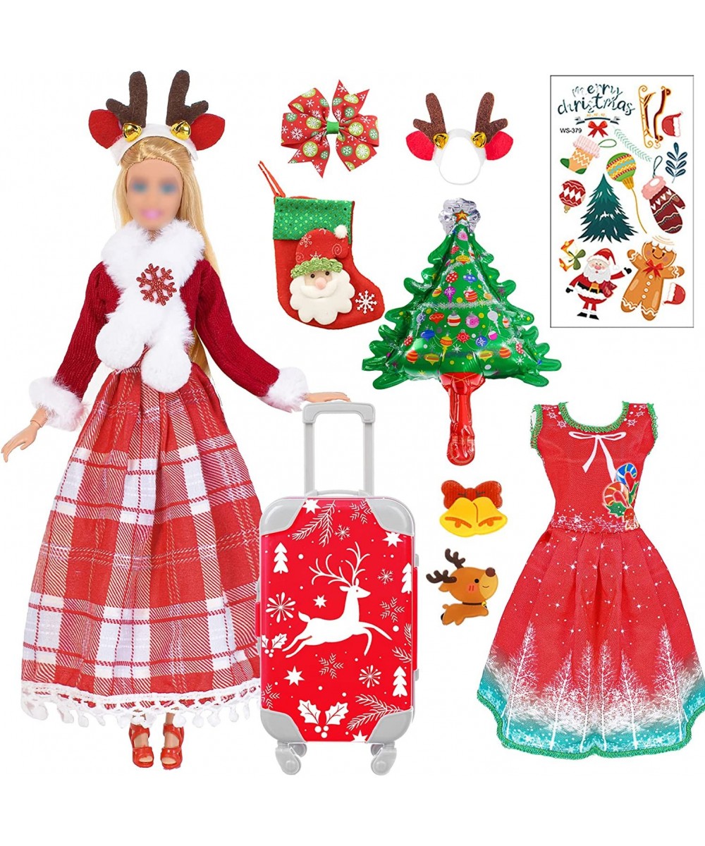 Doll Accessories Doll Clothes and Accessories Dolls Christmas Costume Set Doll Travel Set Fit for 11.5 Inch Girl Doll(2 Doll ...