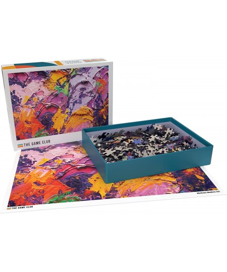 Abstract Modern Art - 1000 Piece Jigsaw Puzzle - Colorful Puzzle of Textured Oil Painting - Fun Challenge for Adults Teens an...