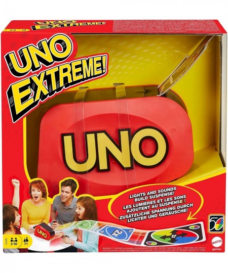 UNO Extreme Card Game Featuring Random-Action Launcher with Lights & Sounds & 112 Cards Kid Teen & Adult Game Night Gift Ages...