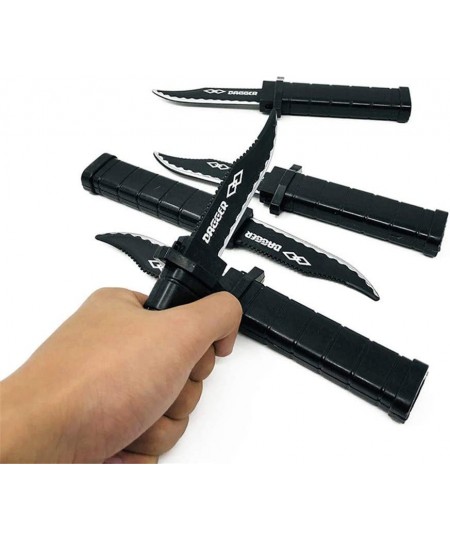 5 pcs Funny Trick Joke Toy Plastic Fake Spring Retractable Knife Fools Friends for Children Teens Prank Props $16.46 - Gags &...