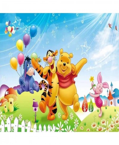 Cartoon Winnie The Pooh Birthday Party Decoration Supplies Newborn Photo Photography Background Cloth 5x3ft boy Girl Birthday...