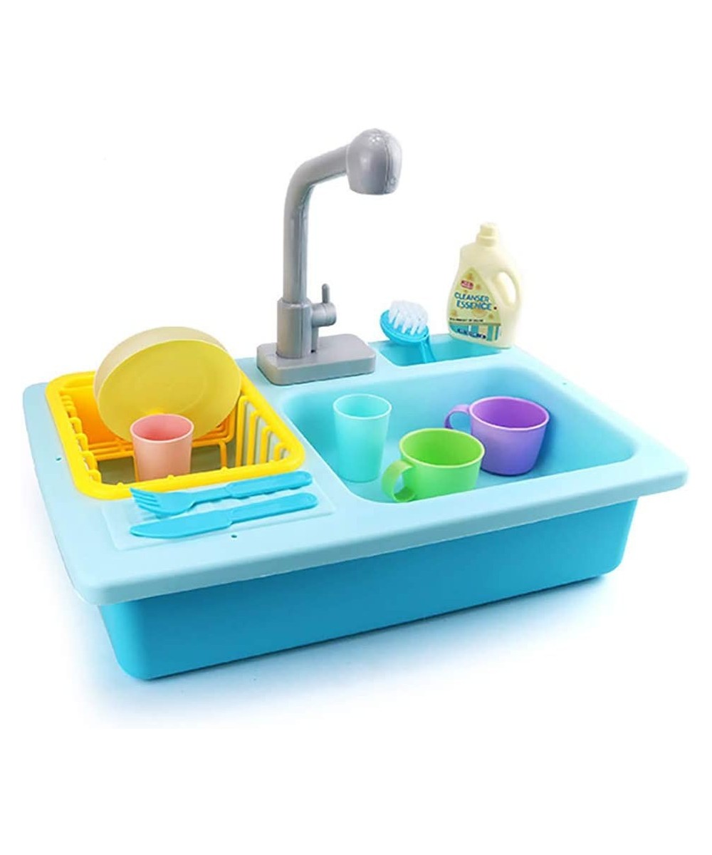 STWM Pretend Play Kitchen Sink Toy Set for Kids Kids Kitchen Playset with Dish-Washing Running Water Electric Dishwasher Play...