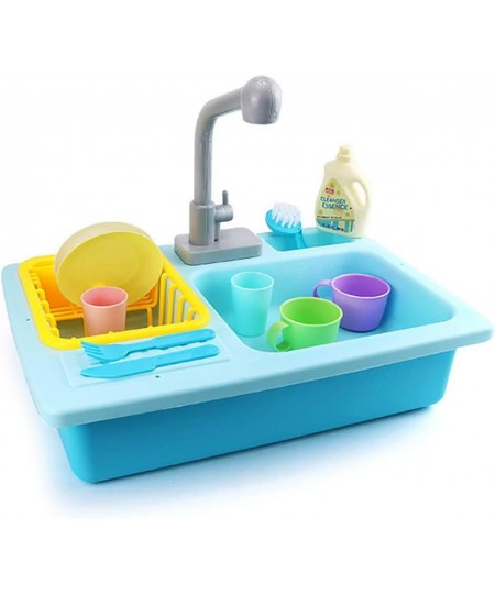 STWM Pretend Play Kitchen Sink Toy Set for Kids Kids Kitchen Playset with Dish-Washing Running Water Electric Dishwasher Play...