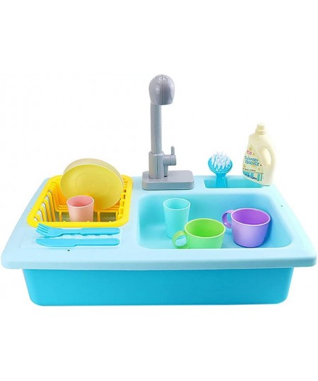 STWM Pretend Play Kitchen Sink Toy Set for Kids Kids Kitchen Playset with Dish-Washing Running Water Electric Dishwasher Play...