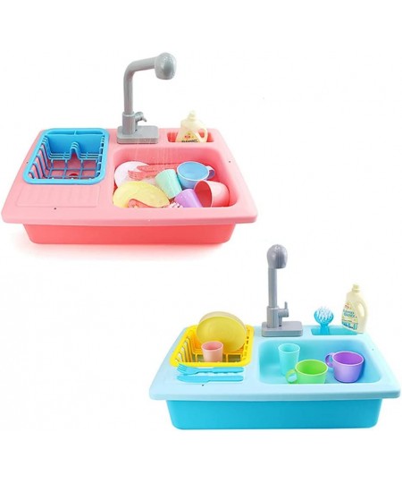 STWM Pretend Play Kitchen Sink Toy Set for Kids Kids Kitchen Playset with Dish-Washing Running Water Electric Dishwasher Play...