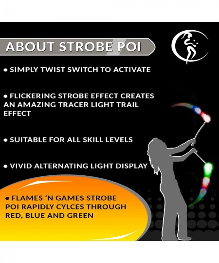 LED Glow Poi + Travel Bag (Strobe) $81.63 - Juggling Sets