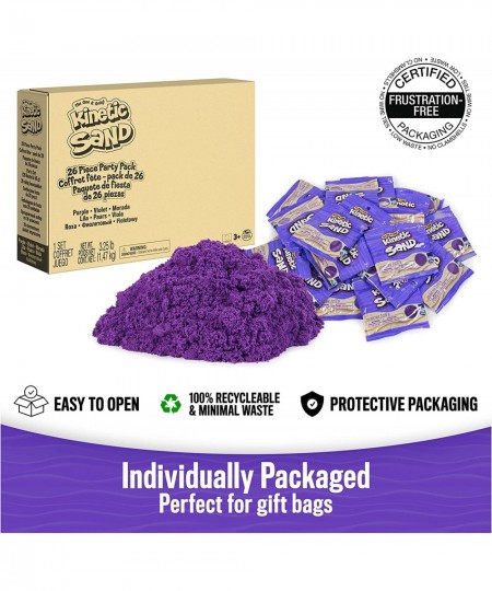 Kinetic Sand 26-Piece Purple Play Sand Party Pack (Online Exclusive) for Party Favors Goodie Bags and More Sensory Toys for K...