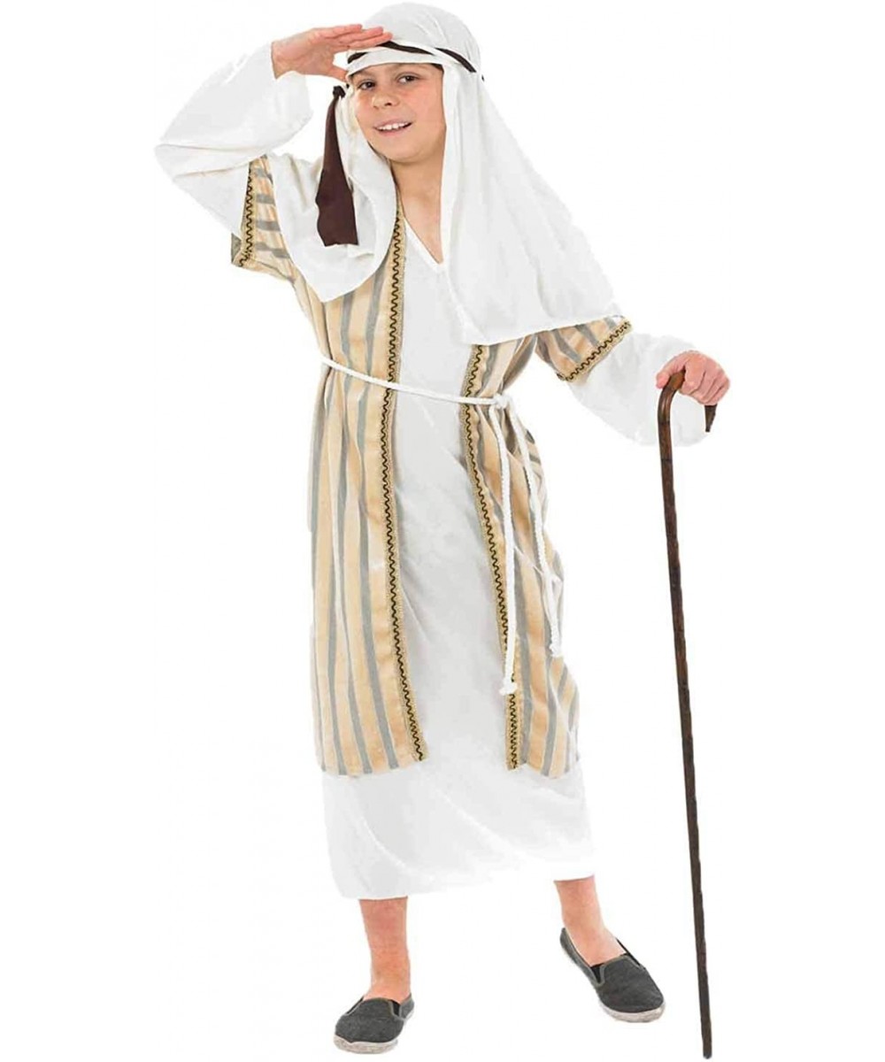 Boys Shepherd Costume For Kids Biblical Robe Nativity Gown St Joseph Boys Christmas Costumes for Kids S M L XL $50.96 - Kids'...