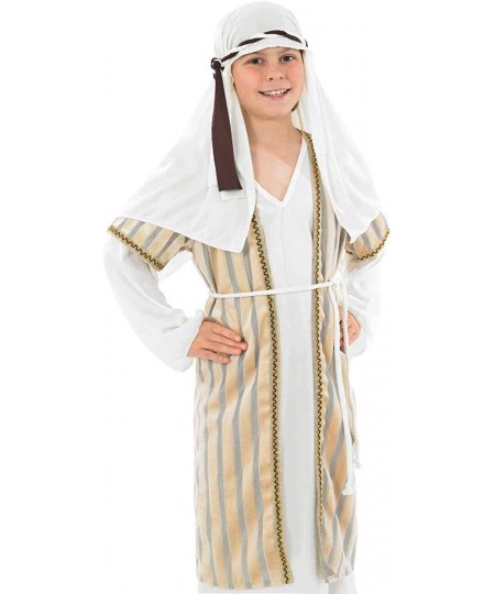 Boys Shepherd Costume For Kids Biblical Robe Nativity Gown St Joseph Boys Christmas Costumes for Kids S M L XL $50.96 - Kids'...