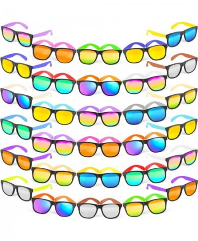 32 Pack Sunglasses Bulk with UV Protection 16 colors Neon 80s Retro Plastic Sun Glasses Toy Summer Pool Party Favors Beach Pa...