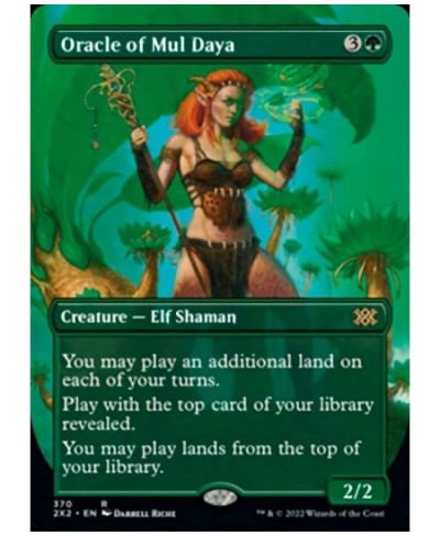 Magic: the Gathering - Oracle of MUL Daya (370) - Borderless - Foil - Double Masters 2022 $19.24 - Trading Cards & Accessories