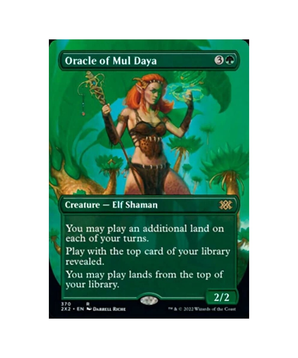 Magic: the Gathering - Oracle of MUL Daya (370) - Borderless - Foil - Double Masters 2022 $19.24 - Trading Cards & Accessories