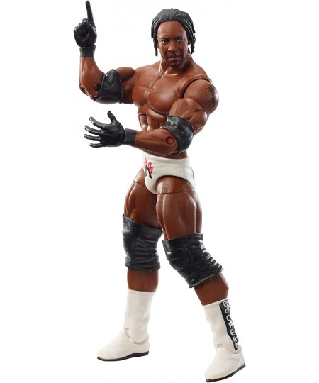 WWE Booker T Elite Collection Wrestlemania 19 Action Figure with Deluxe Articulation Life-Like Detail Authentic Ring Gear Swa...