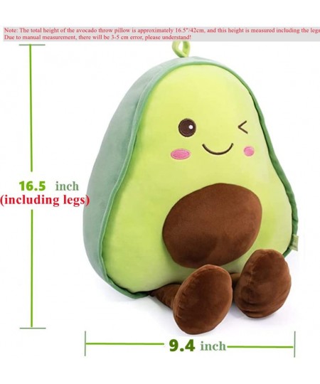 16.5 inch Avocado Plush Toy Pillow Gift Lovely Fruit Plush Toy Doll Pillow Pillow Suitable for Children Girls Boys and Holida...