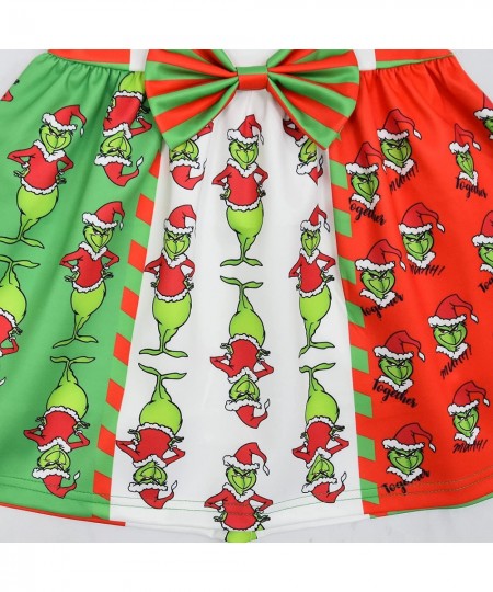 Kids Girls Dress Sleeveless Cartoon Casual Dress Halloween Christmas Party Dress Green 2-10 Years $49.82 - Kids' Costumes