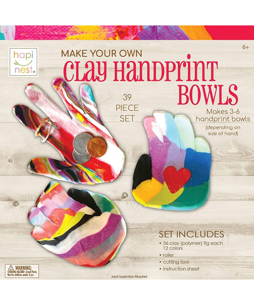 Make Your Own Clay Handprint Bowls Craft Kit for Kids Boys and Girls Ages 6 Years and Up $34.94 - Craft Kits