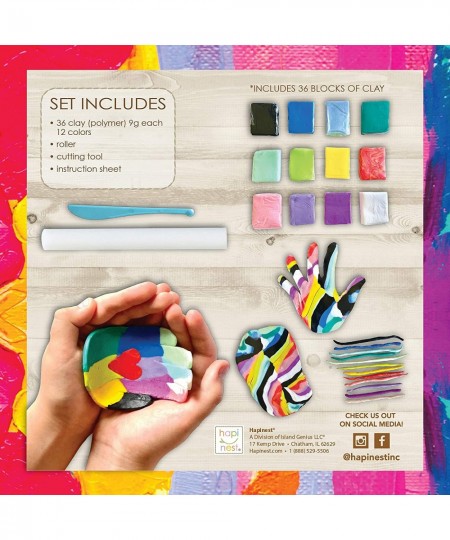 Make Your Own Clay Handprint Bowls Craft Kit for Kids Boys and Girls Ages 6 Years and Up $34.94 - Craft Kits