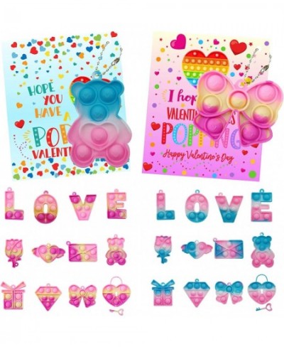 Valentines Day Gifts for Kids-24 Pack Valentines Cards for Kids Classroom Pop Valentine Exchange Cards for Boys Girls Toddler...