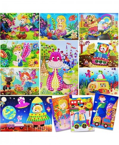 Mosaic Sticker Art Kits for Kids - Mosaic Sticker Art Sticky DIY Handmade Art Kits for Kids 12 Packs Funny Foam Craft Card Gi...