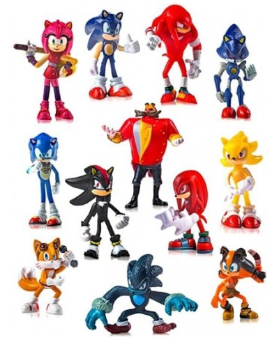 Vitadan 12 pcs Sonic Toys Action Figures 2.5-inch-Tall Party Supplies Cake Toppers Carry Bag $38.73 - Kids' Party Decorations