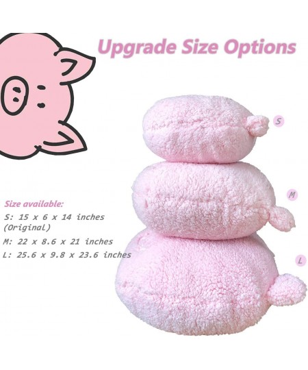 Pig Plush Pillow Large Pig Stuffed Animal (22*21 inch) Adorable Piggy Plush Toy Big Hugging Pillow Home Cushion Decoration Bi...