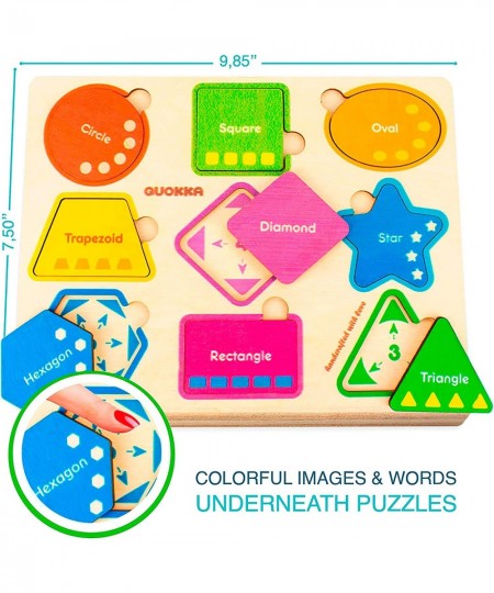 Toddler Puzzles Ages 2-4 – Wooden Puzzles for Kids Ages 1-3 – Learning Travel Game with Numbers Animals Shapes for Kids 3-5 Y...