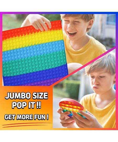 Jumbo Pop It 400 Bubbles Biggest Huge Rainbow Popping Pop Pops Sensory Cute Autism Toy Big Extra Large Fidget Giant Mega Popi...