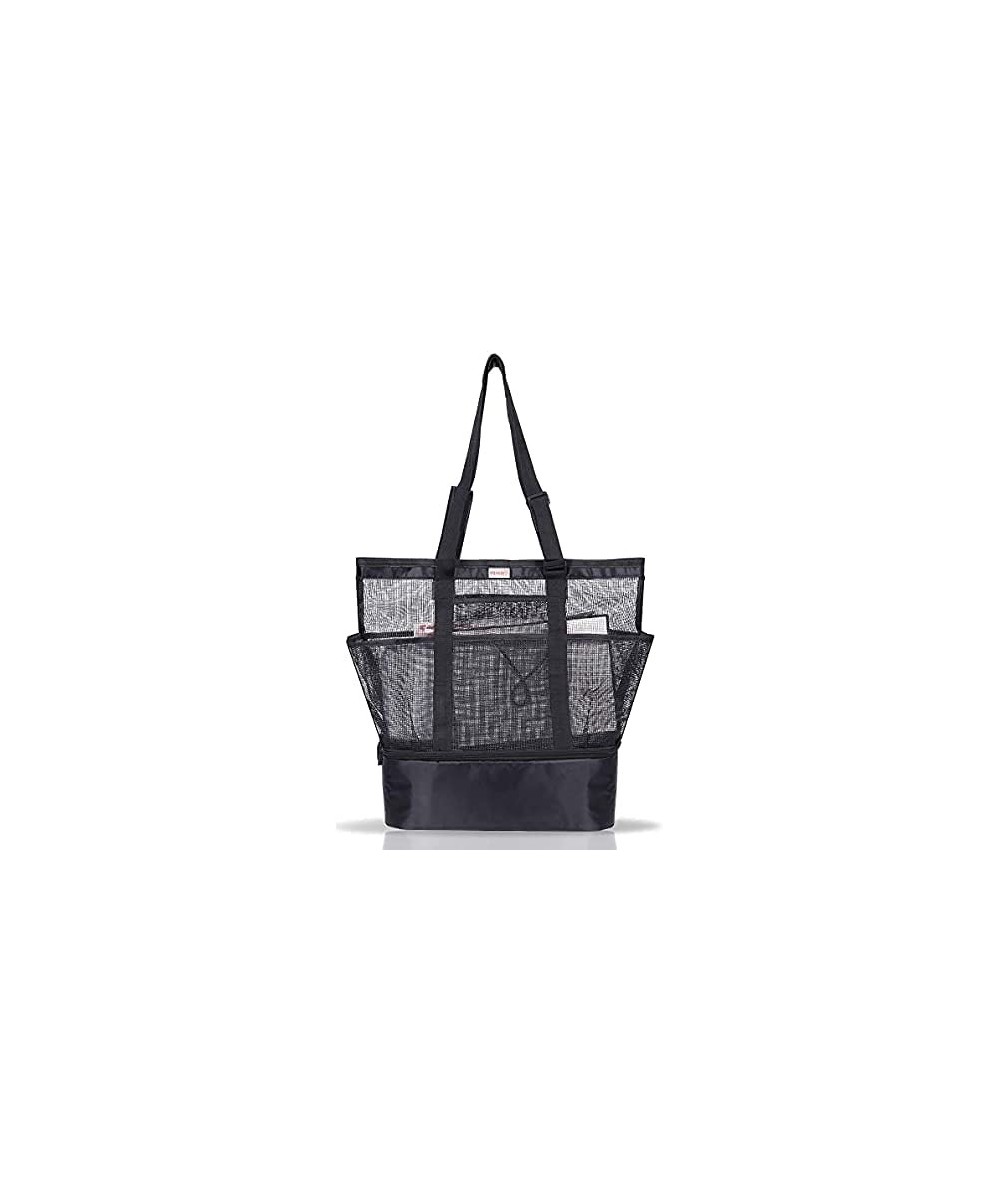 Mesh Beach Tote Bag with Cooler Compartment Extra Large Picnic Bag Toy Grocery Storage Bag $30.07 - Sandboxes & Beach Toys