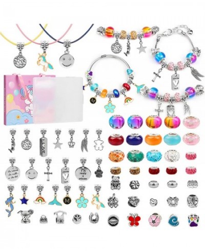 66 Pieces Charm Bracelet Making Kit Jewelry Beads Bracelet DIY Craft for Girls Jewelry Set for Arts and Crafts for Kids Ages ...