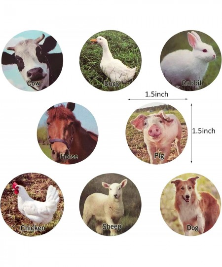 1000pcs Realistic Farm Animal Zoo Animal Label Roll Stickers Forest Wild Jungle Safari Creatures for Wall Laptop Holiday Gree...