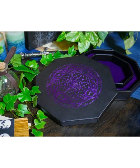 Octagonal Dice Tray (Purple with Design) $50.62 - Game Accessories