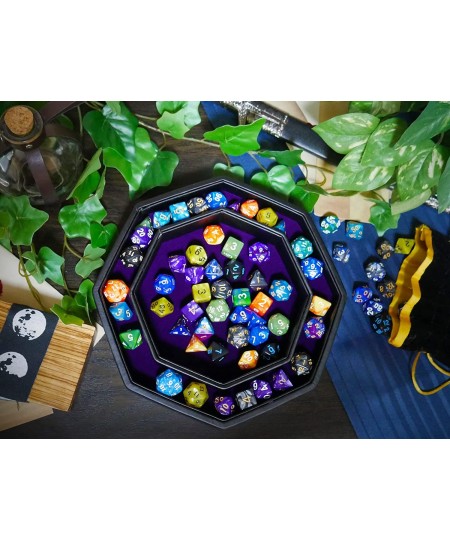 Octagonal Dice Tray (Purple with Design) $50.62 - Game Accessories