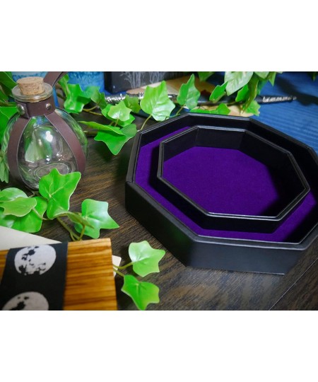 Octagonal Dice Tray (Purple with Design) $50.62 - Game Accessories