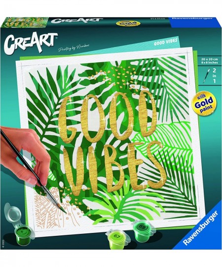 CreArt Good Vibes Paint by Numbers Kit for Adults - Painting Arts and Crafts for Ages 12 and Up $25.64 - Craft Kits