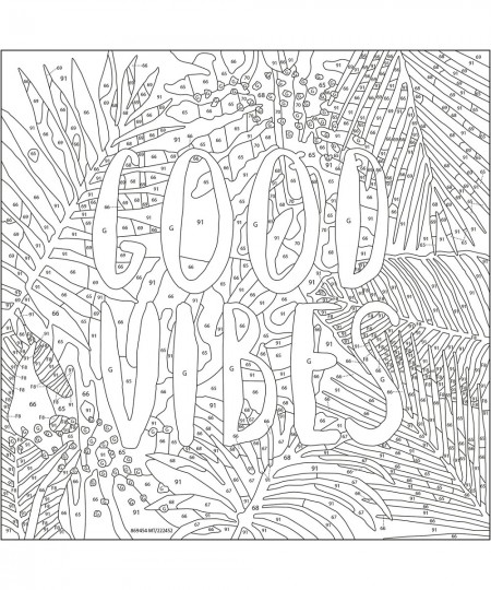 CreArt Good Vibes Paint by Numbers Kit for Adults - Painting Arts and Crafts for Ages 12 and Up $25.64 - Craft Kits