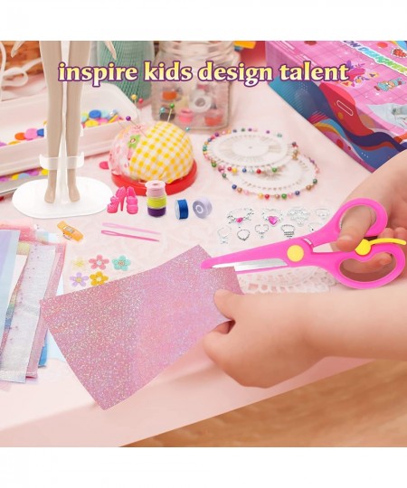 Fashion Designer Kits for Girls Arts Crafts Sewing Kit for Kids Ages 6-12+ Fashion Studio Kit with 2 Mannequins Sewing Access...